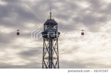 Cable car in Barcelona Catalonia Spain Cable car in Barcelona Catalonia Spain 38243387
