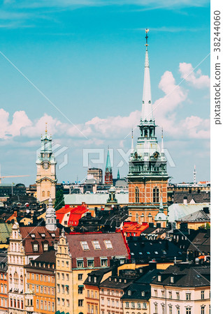Stockholm, Sweden. Historical Center With Tall 38244060