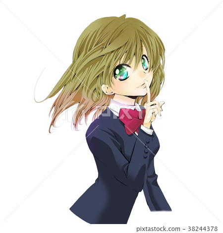 High School Girl Illustration Uniform Girl Stock Illustration