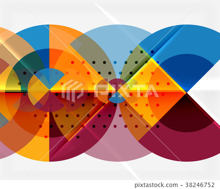 Geometric circle abstract banner 38246752