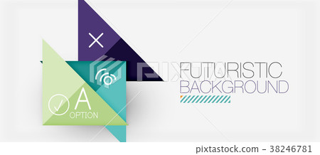 Minimalistic triangle modern banner design 38246781