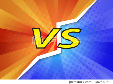 Versus letters fight illustration. Vector backdrop 38248060