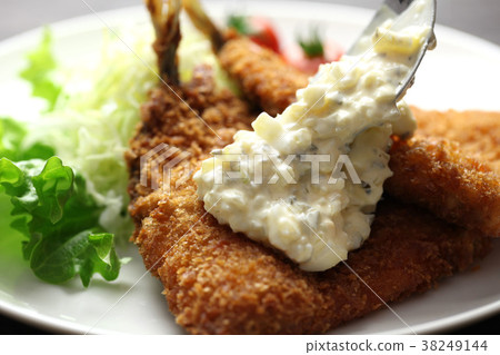 Horse mackerel with tartar sauce Horse mackerel with tartar sauce 38249144