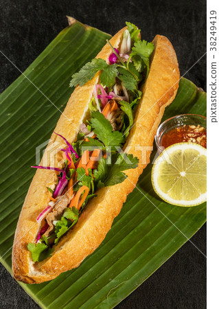 Bain me and vietnamese food banh mi Vietnamese sandwich Bain me and vietnamese food banh mi Vietnamese sandwich 38249419