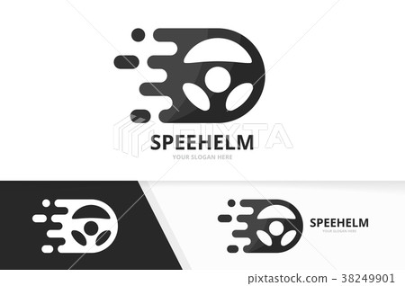 Vector fast car helm logo combination. Speed Vector fast car helm logo combination. Speed 38249901