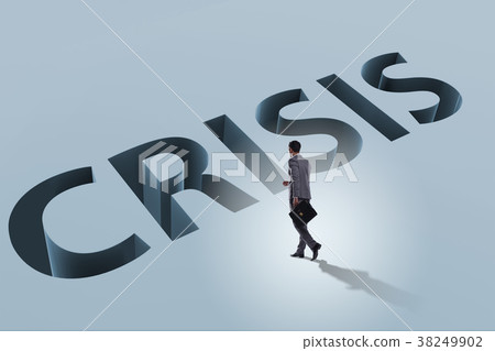 Businessman in financial crisis business concept Businessman in financial crisis business concept 38249902