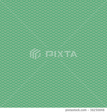 Japanese pattern blue sea wave green Japanese pattern blue sea wave green 38250848
