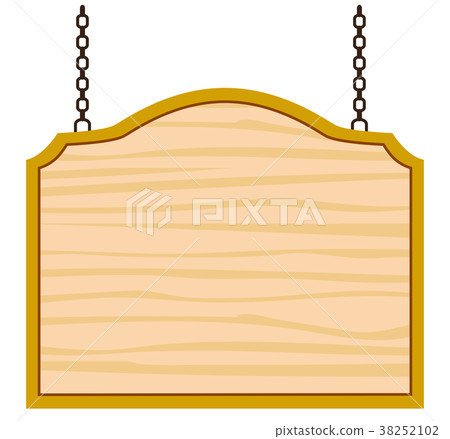 Wooden signboard (without fence) - Stock Illustration [38252102] - PIXTA