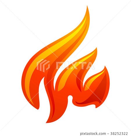 Fire flame 3d red icon Fire flame 3d red icon 38252322