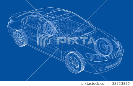 Concept car. Vector 38253825