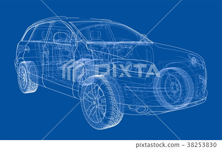 Concept car. Vector 38253830