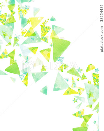 Watercolor triangle collage background material 38254485