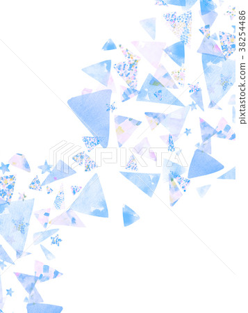 Watercolor triangle collage background material 38254486