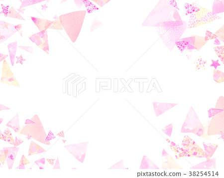 Watercolor triangle collage background material Watercolor triangle collage background material 38254514