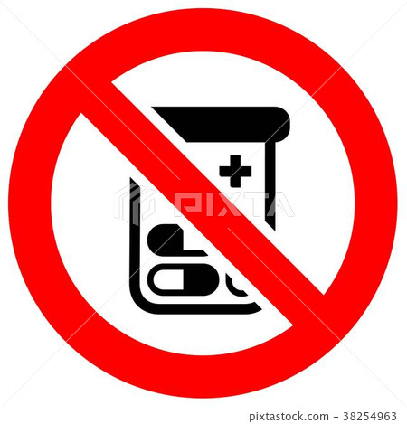 Prohibition red sign 38254963