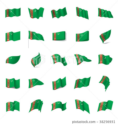 Turkmenistan flag, vector illustration 38256931