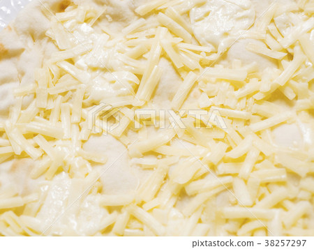 Pizza cheese before baking Pizza cheese before baking 38257297