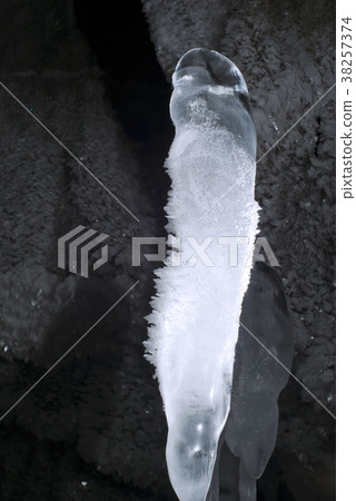 ice stalagmite in the cave ice stalagmite in the cave 38257374