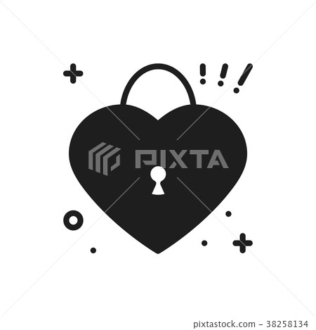Heart lock line icon. Love sign and symbol. Love - Stock Illustration ...