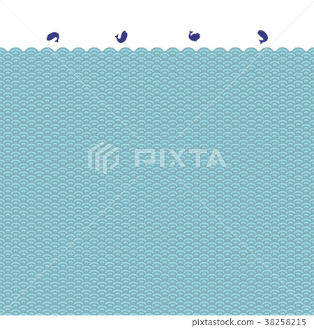 Jumping fish and Japanese pattern Aouminami 38258215