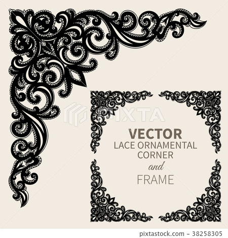 Vector Ornamental Corner Frame - Stock Illustration [38258305] - PIXTA