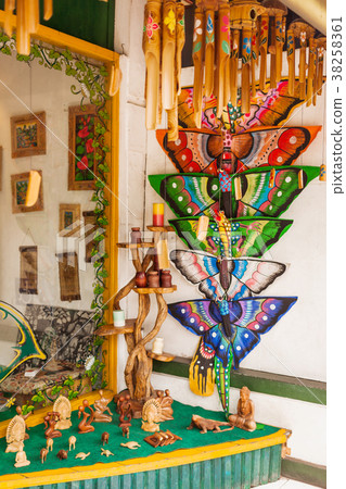 Souvenir shop with colorful kites, Bali, Indonesia Souvenir shop with colorful kites, Bali, Indonesia 38258361