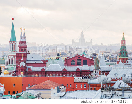Aerial view on historic center of Moscow, Russia. 38258373