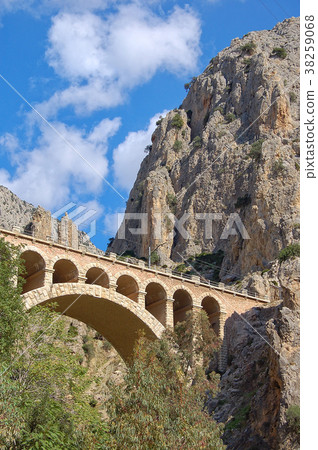 Bridge between cliffs - El Chorro 38259068
