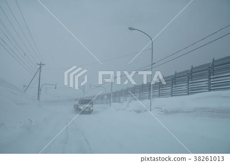 暴風雪鄉村公路231號Ororon線(石狩市) 暴風雪鄉村公路231號Ororon線(石狩市) 38261013