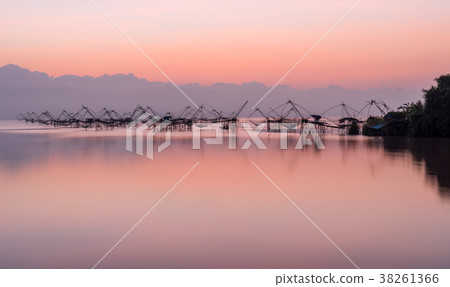 Pakpra with beautiful morning light and sky. Pakpra with beautiful morning light and sky. 38261366