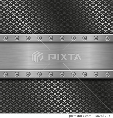 Metal perforated background with rivets Metal perforated background with rivets 38261703