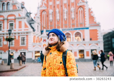 Riga, Latvia. Young Beautiful Pretty Caucasian 38263243