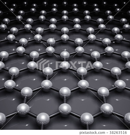 Hexagonal atom lattice. Square 3d 38263516