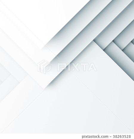 White pattern of square layers. 3d render 38263528