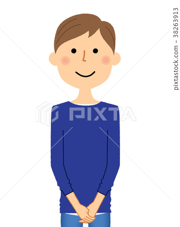Young man dad greeting 38263913