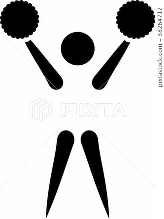 Cheerleading pictogram 38264712