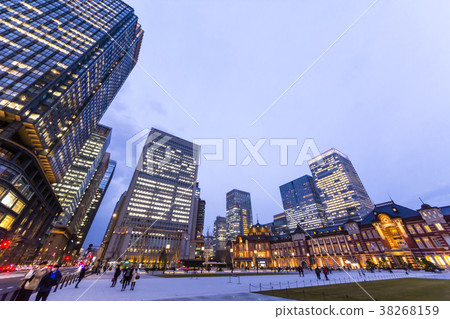 Tokyo Station Central entrance building city Night view 38268159