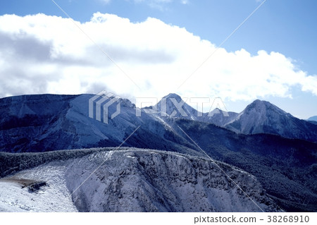 從Nishi-Tenjutsu-dake的頂部看到的Minami-Yatsugatake（拍攝地點：Yatsugatake，Mt. Nishi-tendake） 38268910