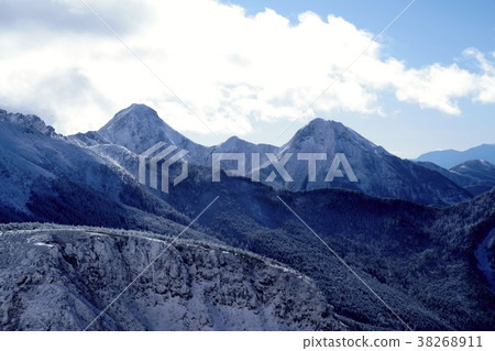 Minami-Yatsugatake seen from the top of Nishi-Tenjutsu-dake (shooting location: Yatsugatake, Mt. Nishi-tendake) 38268911