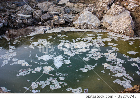Closeup of Dead sea crystal salt in Israel Closeup of Dead sea crystal salt in Israel 38270745