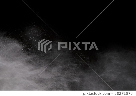 White powder explosion on black background. 38271873