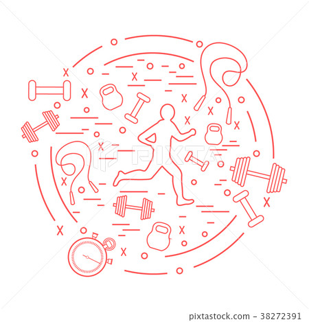 the jogging man and different kinds of sports the jogging man and different kinds of sports 38272391