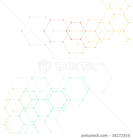 Geometric abstract background with hexagon 38272858