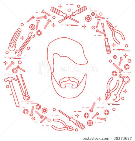 Male and different tools for building, 38273657