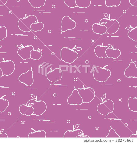 Apples and pears juicy fruit Seamless pattern. Apples and pears juicy fruit Seamless pattern. 38273665