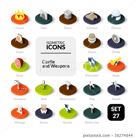 Color icons set in flat isometric illustration Color icons set in flat isometric illustration 38274844