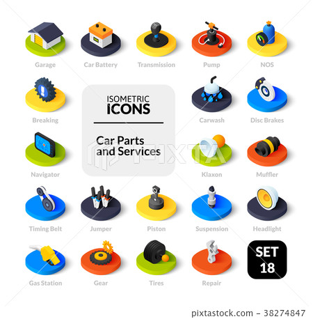 Color icons set in flat isometric illustration Color icons set in flat isometric illustration 38274847