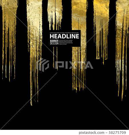 Vector pattern hand-drawn line in golden color - Stock Illustration ...