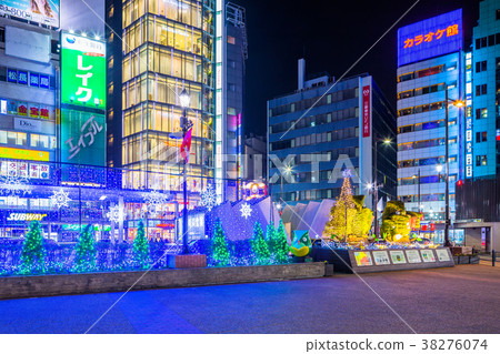 Night view of Tokyo Ikebukuro Station West Exit Station Night view of Tokyo Ikebukuro Station West Exit Station 38276074