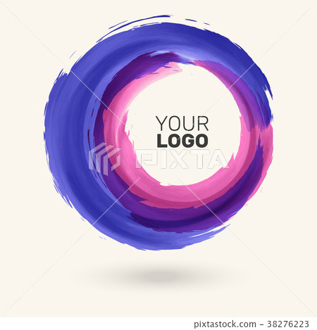 Watercolor circle texture. Vector circle elements Watercolor circle texture. Vector circle elements 38276223